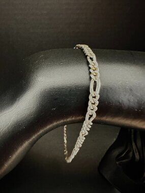 Italian Sterling Silver Figaro Link Bracelet – 8” | 6g | CDI